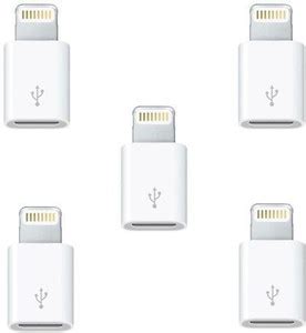 YTM (Pack of 5) Micro Usb to 8 Pin Lightning Adapter Charging Converter ...