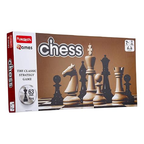 Buy Funskool Games, Black And White Chess Board Set,Strategy Game ...
