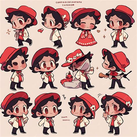 Premium Photo | Sticker of Male Chibi Kawaii Spanish Flamenco ...