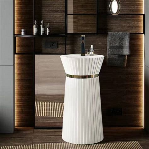 Zinarch Solid Surface Wash Basin - Freestanding Basin