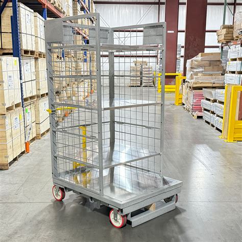 Heavy-Duty Narrow Aisle Cage Cart | National Cart