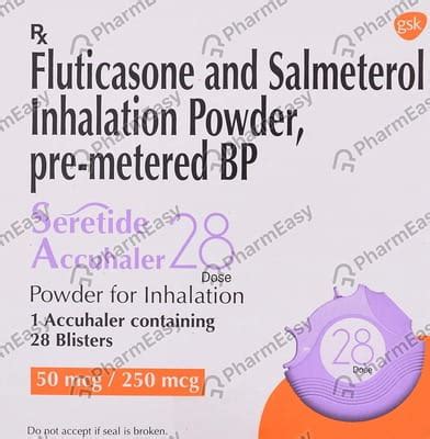 Buy Seretide Accuhaler 50/250mcg Box Of 28md Metered Dose Inhaler ...