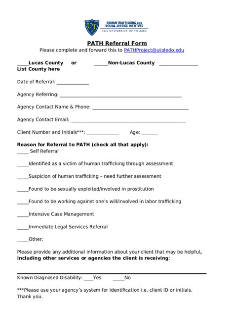 PATH Referral Doc Template | pdfFiller
