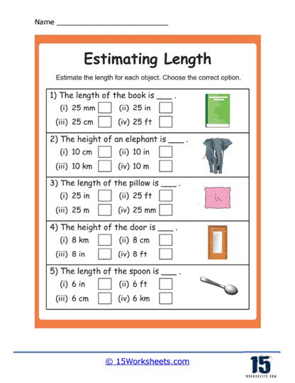 Image result for Measuring Things Worksheet
