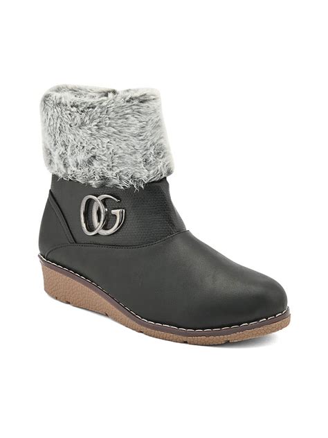 Buy BOOTCO Women Shoes for Girls High Ankle Zipper Boots for Ladies ...