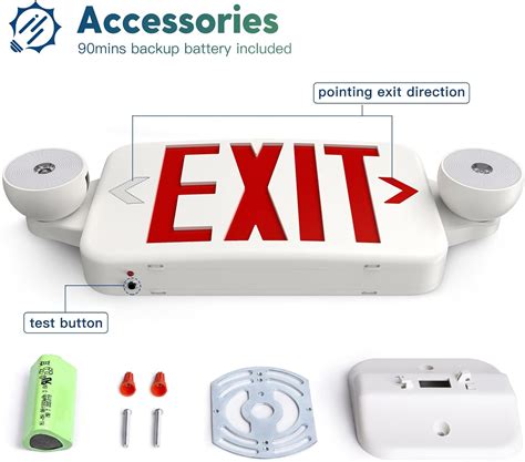 Buy FREELICHT 8 Pack Exit Sign with Emergency Lights, Two LED ...