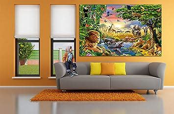 Envouge 3D Wallpaper, Jungle Animals, Self Adhesive, for Kids Room ...