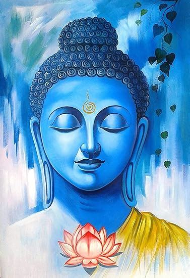 Kayra Decor PVC Blue Buddha 3D Wallpaper Indoor Wall Mural (96" X 120 ...