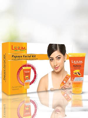 Lilium Papaya Facial Kit 80gm With Free Face Wash 60ml Worth Rs.60 ...