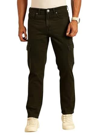 Buy Thomas Scott Men's | Loose Fit | Mid Rise | 7 Pockets | Button ...
