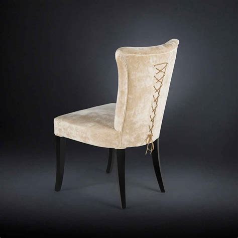 Set of 2 belle époque style upholstered chairs in Ecru Dita colour