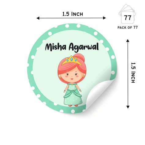 Round Waterproof Labels - Baby Princess – Peppydots