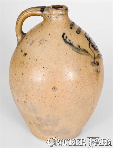 G. LENT / TROY, New York One-Gallon Stoneware Jug -- Lot 323 -- Fall ...