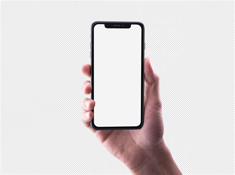 Hand holding iPhone (transparent Background) Mockup Generator - Mockup ...