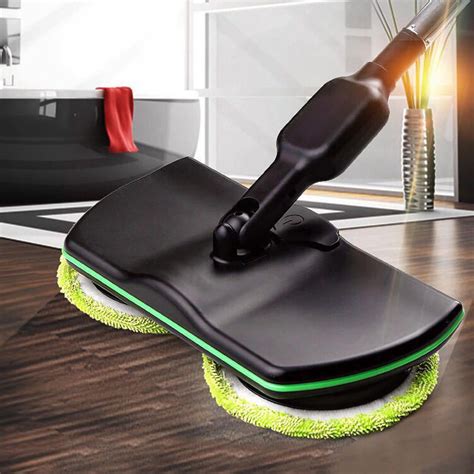 Wireless Rotary Electric Rechargeable Floor Mop Home Cleaner Scrubber ...