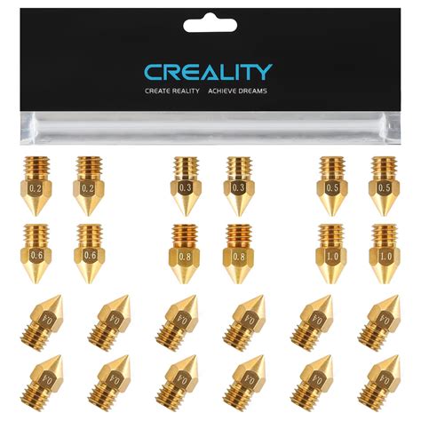 Creality Official MK8 Nozzles 24 pcs 3D Printer Brass Nozzles for Ender ...