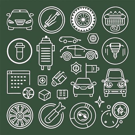 Lineicons set of automotive line | Premium AI-generated vector