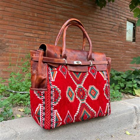 Handcrafted Stylish Carpet Leather Cross-Body and Shoulder Bag for ...