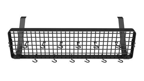 Square Grid Wall Mount Pot Rack Black 3D | 3D Molier International