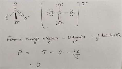 Calculate the formal charge on phosphorus atom in PO4 3- - Brainly.in