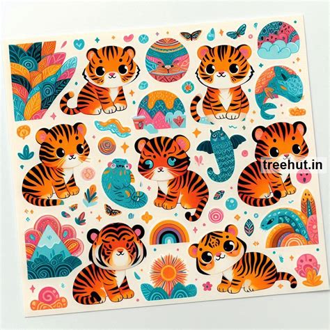 Printable Tiger Stickers and 20 Craft Activities for Kids, Adults ...