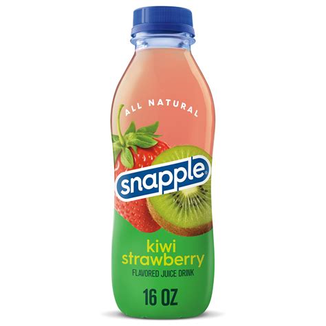 Snapple Kiwi Strawberry Juice Drink, 16 fl oz recycled plastic bottle ...