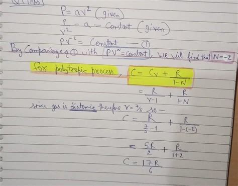 For. Certain process pressure of diatomic gas varies according to the ...