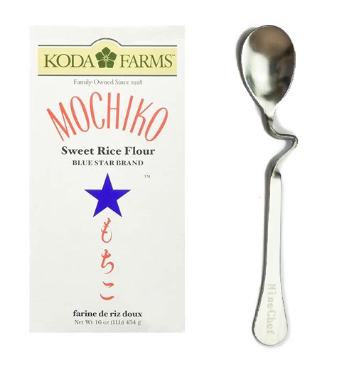 Koda Farms Mochiko Sweet Rice Flour 16oz Bundle with NineChef Spoon ...