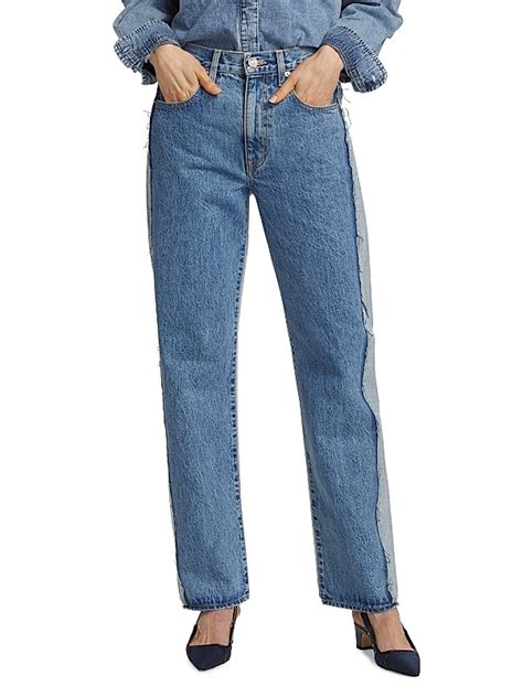 Shop SLVRLAKE Re-Worked Two-Toned Jeans | Saks Fifth Avenue