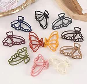 ASG Set of 2 Butterfly Shape Matte Clutcher/Hair Claw Catch Clips for ...