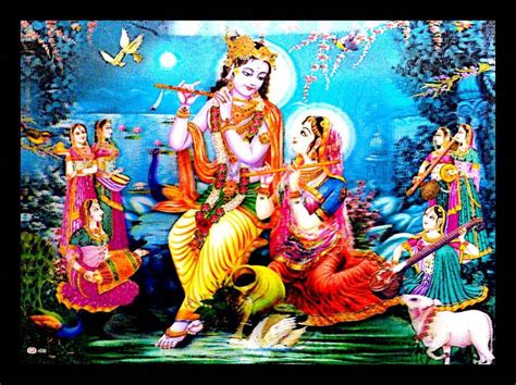 SUNINOW 5D Radha krishna painting for living room Digital Reprint 12 ...