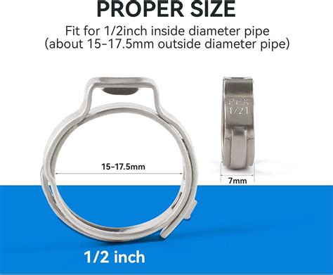GUOFIS 200 Pack 1/2 Inch PEX 304 Stainless Steel Crimp India | Ubuy