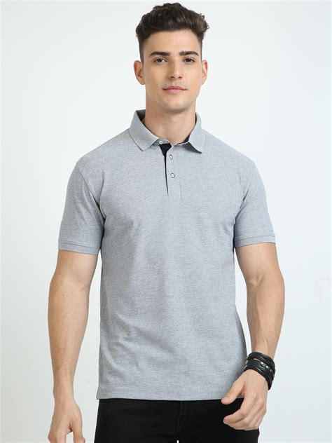 Shop Latest grey polo t shirt For Men Online at Finch