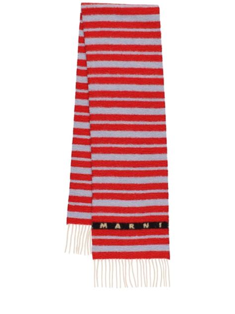 Striped wool blend scarf - Marni - Women | Luisaviaroma