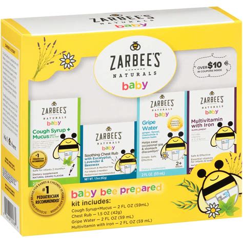 Buy Zarbee's Naturals Baby Bee Prepared Kit with * + Mucus, Chest Rub ...