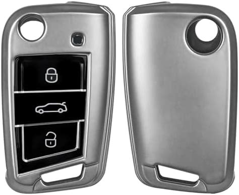 Keyzone Gunmetal Grey TPU Key Cover for Volkswagen Virtus, Taigun ...