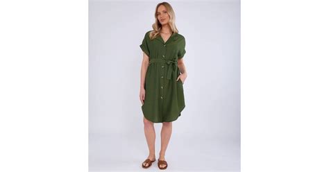 Gini London Khaki Shirt Dress | New Look