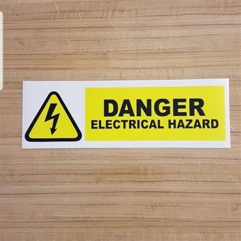 Jual RAMBU DANGER ELECTRICAL HAZARD 30X10CM STICKER K3 30X10 CM LABEL ...