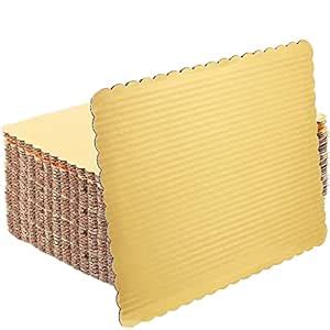 Buy SHEUTSAN 40 Packs 14x10 Inches Gold Corrugated Cake Boards ...