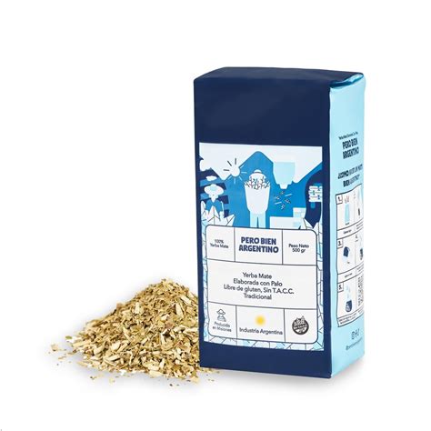 Pero Bien Argentino Yerba Mate Loose Leaf with Stems, Mate Tea Pure, 1. ...