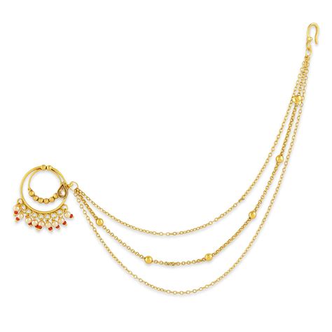 Buy ACCESSHER Gold Plated Traditional Style Beads Embedded Bridal ...
