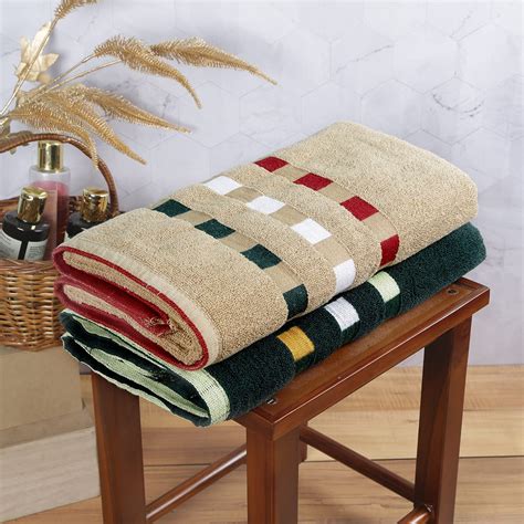 MAFATLAL 100% Cotton, Super Absorbent Large Size 2 Piece Bath Towel Set ...
