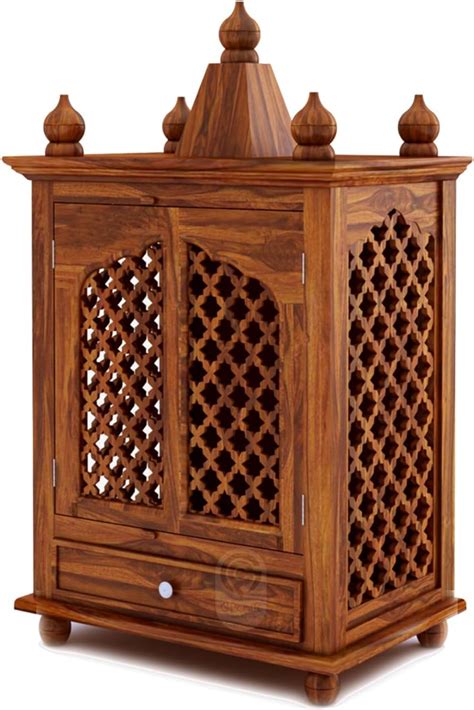 Varsha Furniture Solid Sheesham Wooden Home Temple/Mandir/God Stand ...