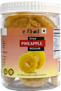 E Food Factory Dried Pineapple ( Regular ) 250 Gm in pet Jar Pineapple ...