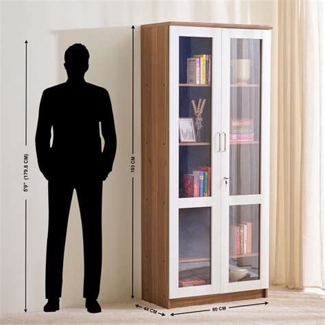 Buy Helios Nolan 2-Door Book Cabinet - Teak from Helios by Home Centre ...