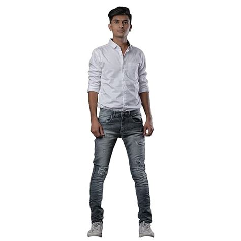 Buy Dust & Dirty Men's Jeans Coloured Torn Jeans with Wash (Grey) (32 ...