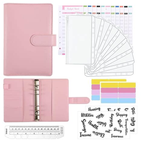 NIVKEZ A6 Budget Binder Notebook | Money Organizer with Cash Envelopes ...