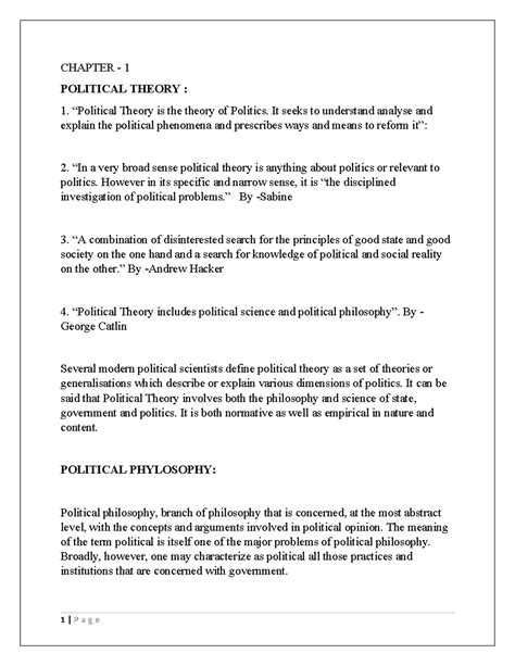 Political Thoughts: Insights from Chapter 1 of Sem-2 Study Material ...