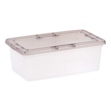 IRIS USA 6.7 Qt. (1.6 gal.) Snap Top Plastic Storage Box with Lid ...