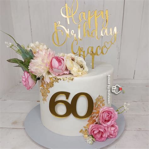 60th Birthday Party Cake | Baked by Nataleen